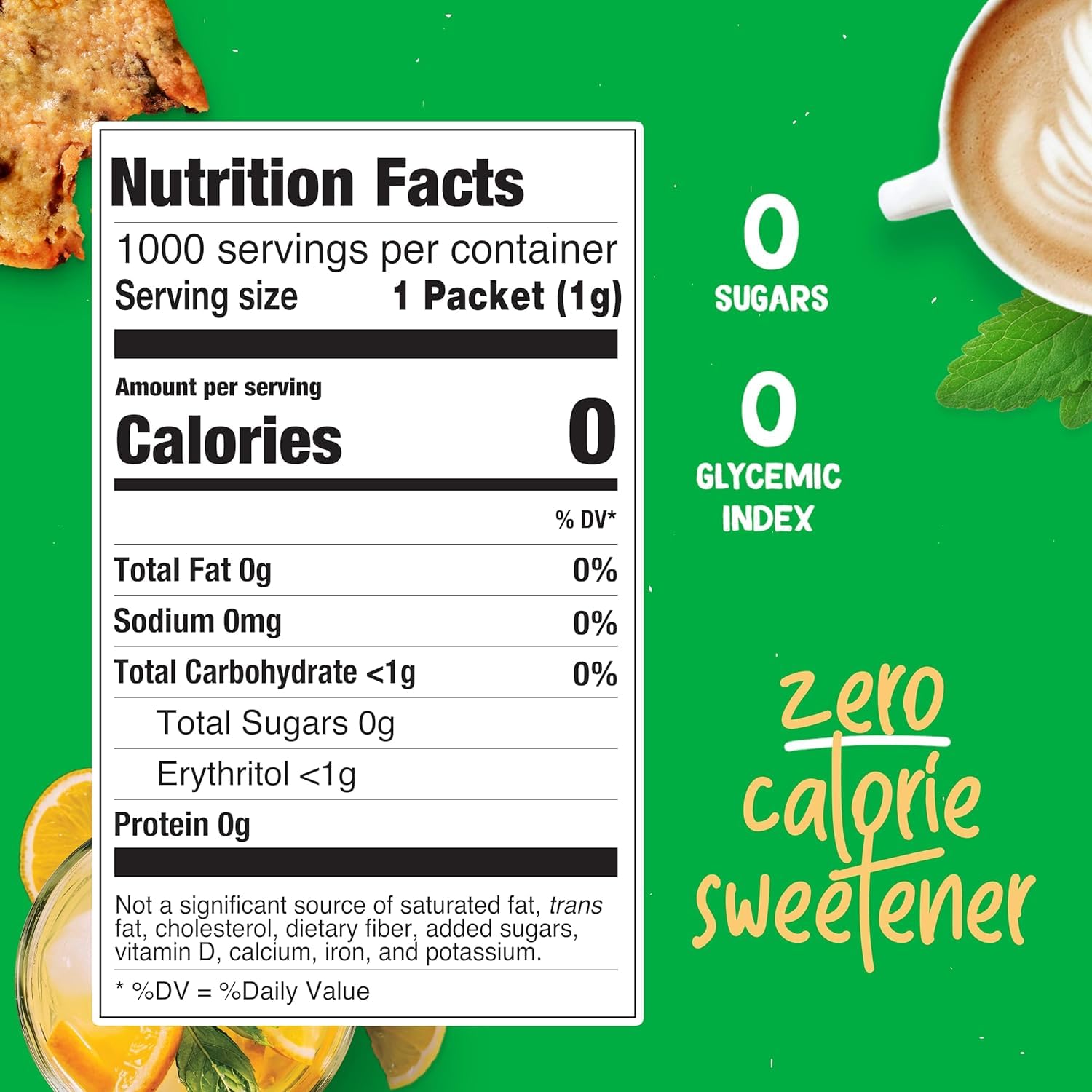 Pyure Organic Stevia Packets | Zero Calorie Sweetener for Coffee