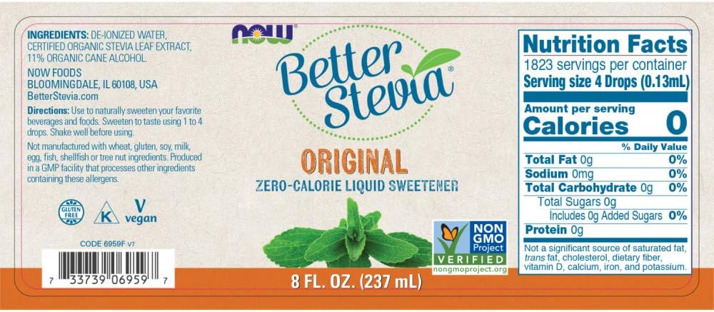Now Foods Better Stevia Original Liquid Extract